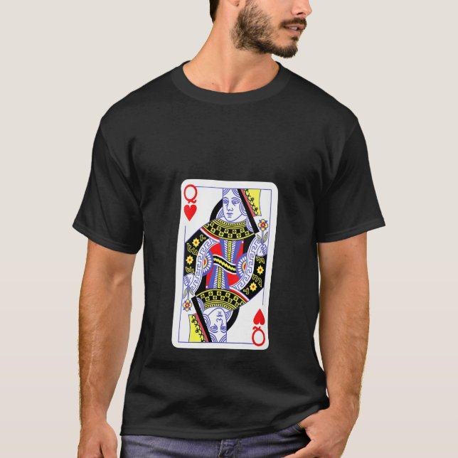 Womens Queen Of Hearts Playing Cards Halloween Cos T-Shirt (Front)