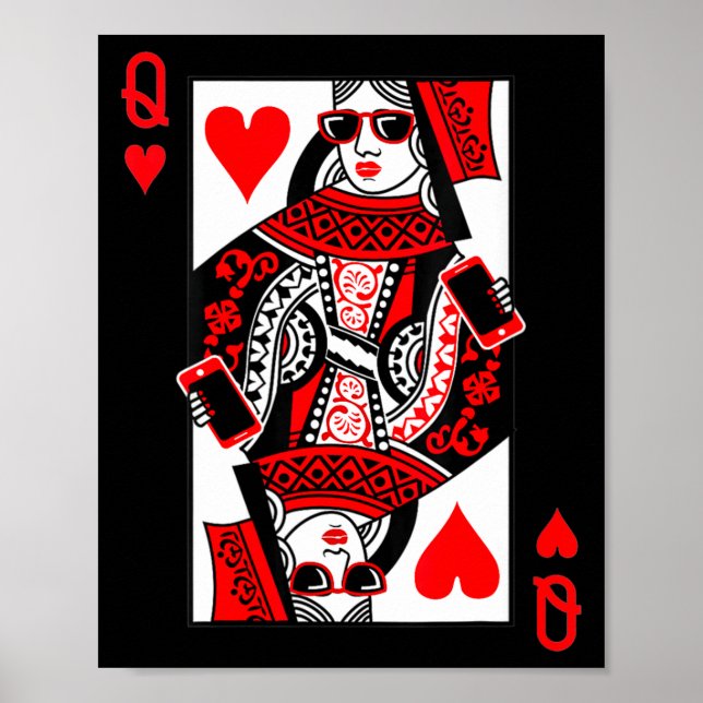 Womens Queen Of Hearts - Vintage Valentine's Day C Poster (Front)