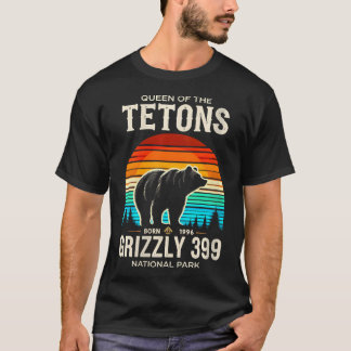 Womens Queen Of The Tetons Grizzly 399 National Pa T-Shirt