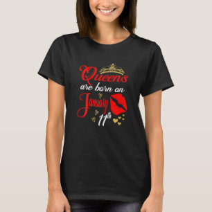 Womens Queens Are Born On January 11th Capricorn B T-Shirt