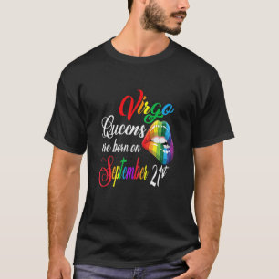 Womens Queens Are Born On September 21St Virgo Gir T-Shirt