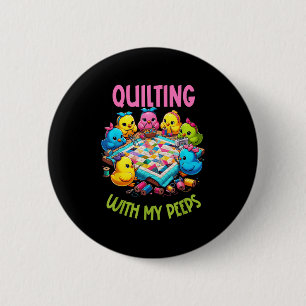 Womens Quilting With My Funny Quilting Gift For Wo Button