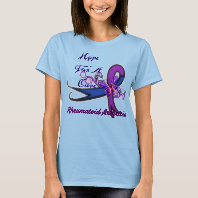 Women's RA Hope Fore A Cure Tie-Dye T-Shirt (Front)