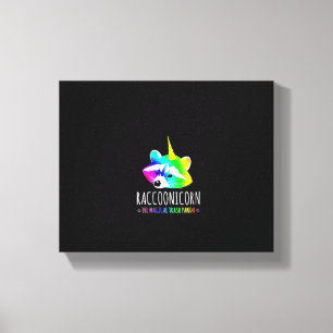 Womens Raccoonicorn Funny Magical Trash Panda Rain Canvas Print
