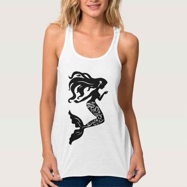 Womens Racerback Tank Top-Mermaid Top (Front)