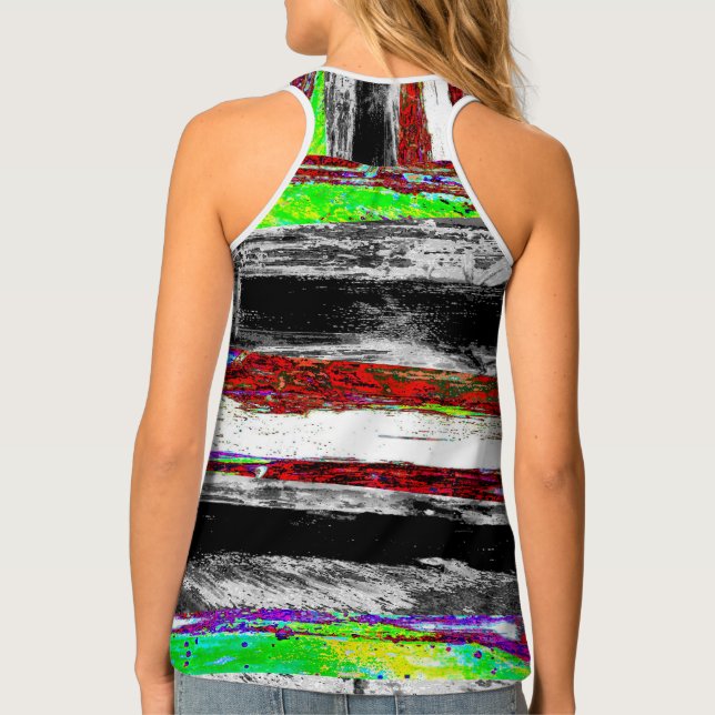 Women's Racerback Tank Top – Reflection Layers (Back)