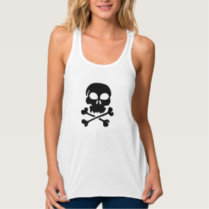 Womens Racerback Tank Top-Skull Top