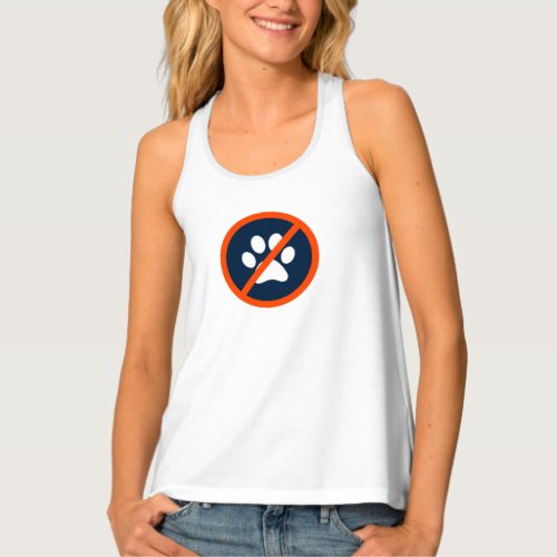 Womens Racerback Tank Top with Paws Off design