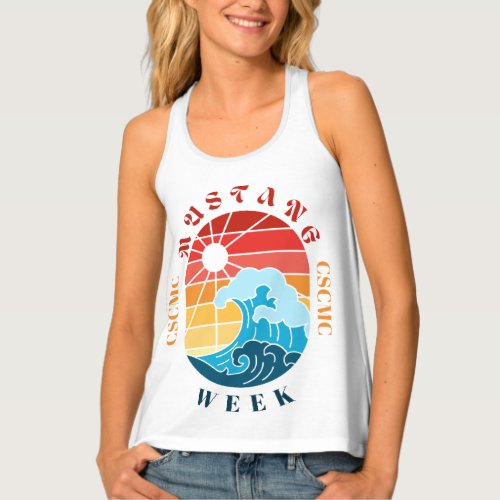 Womens Racerback Tank with Sunset