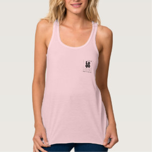 Womens Racerback Tank + Your Black Business Logo Top