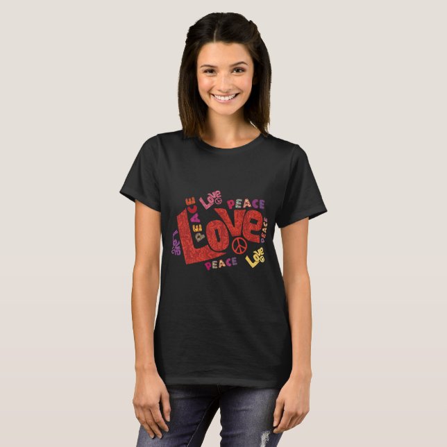 Women's Radiant Love Spectrum Tee - Vivid Artistic (Front Full)