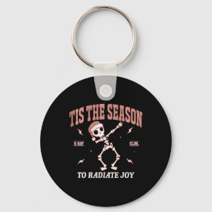 Womens Radiate Joy Rad Tech Radiologist Christmas  Keychain