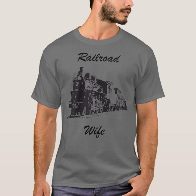Womens Railroad wife t shirt (Front)