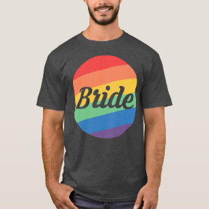 Womens Rainbow Colors Bride LGBT Premium  T-Shirt