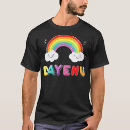 Womens Rainbow Dayenu Passover Song Pesach Seder D T-Shirt