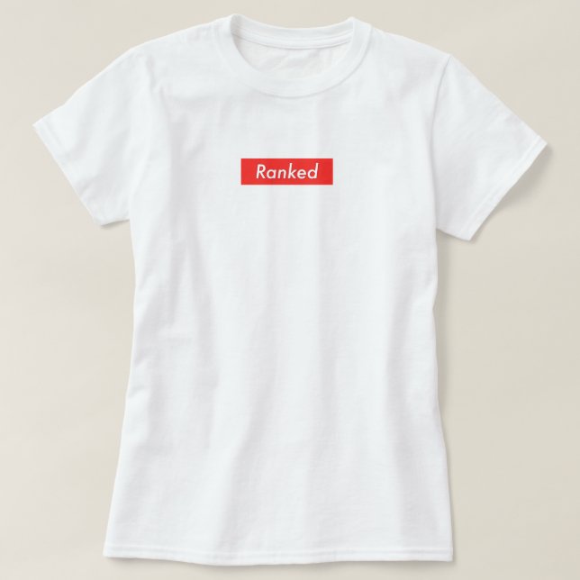 Women's Ranked Basic White T-Shirt (Design Front)