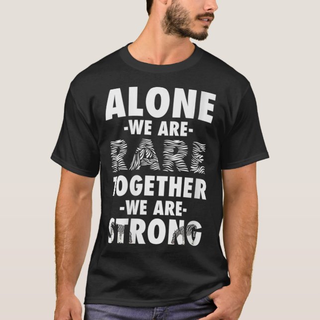 Womens Rare Disease Awareness Day Zebra Ribbon VNe T-Shirt (Front)