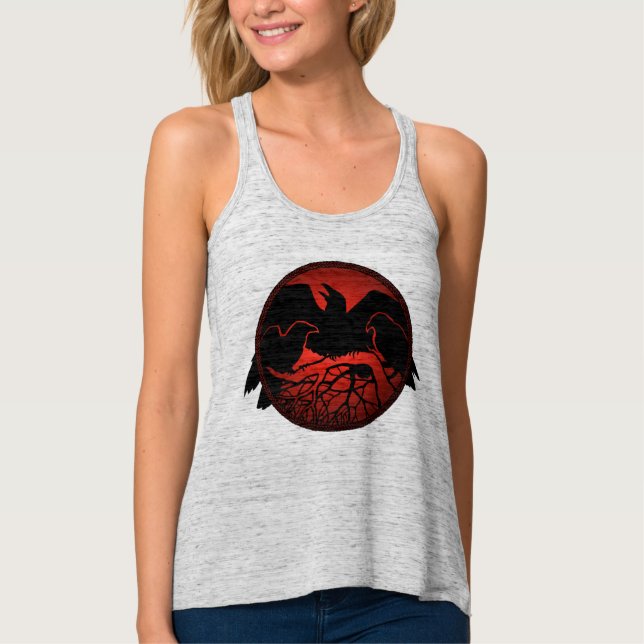 Women's Raven Tank Top Native Raven Art Lady's Top (Front)