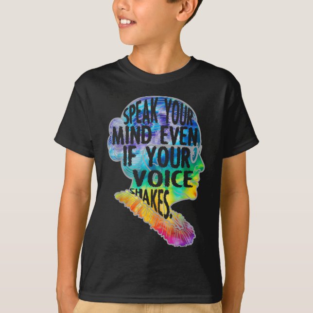 Womens Rbg Speak Your Mind Even If Your Voice Shak T-Shirt (Front)