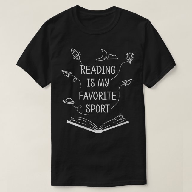 Womens Reading Is My Favorite Sport Read Bookworm  T-Shirt (Design Front)