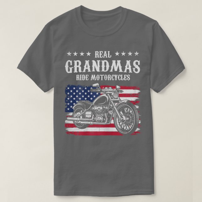 Womens Real grandmas ride motorcycles, patriotic b T-Shirt (Design Front)