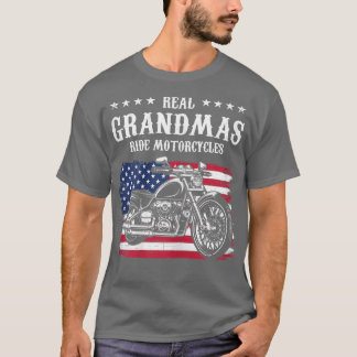 Womens Real grandmas ride motorcycles, patriotic b T-Shirt