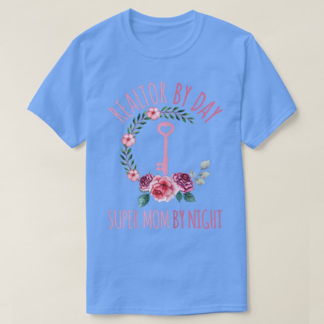 Womens Realtor By Day Super Mom By Night Real Esta T-Shirt (Design Front)