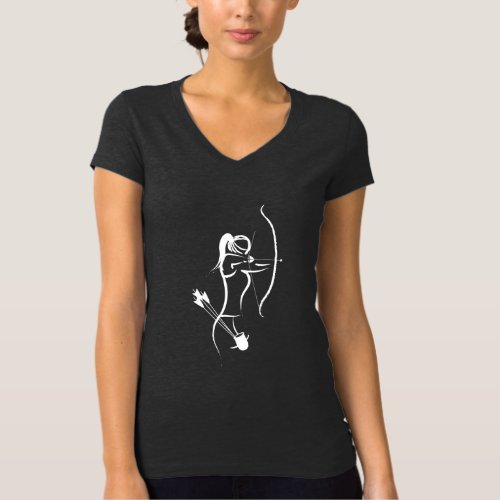 Womens Recurve Archer _ Centerpunch Dark T_Shirt