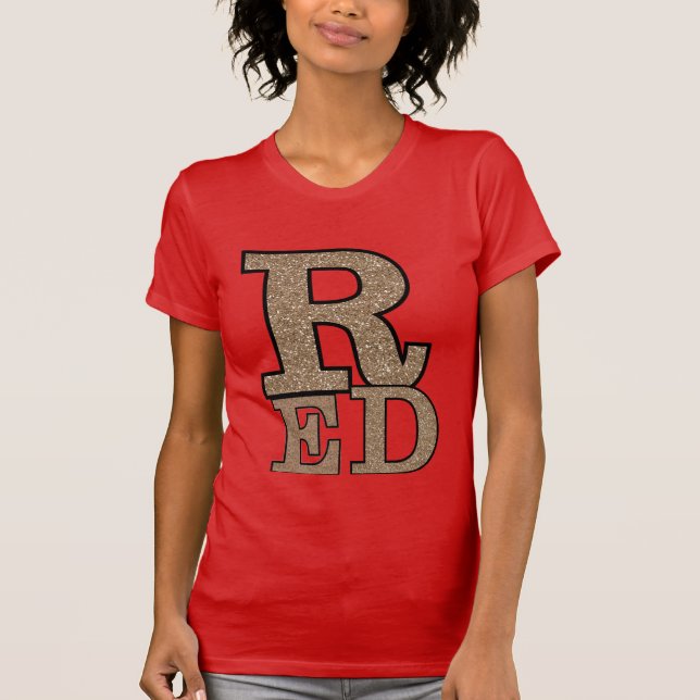Women's Red Alternative Apparel T-Shirt Dress (Front)
