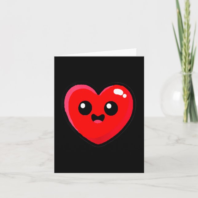 Women's Red Heart Funny Cute Design For Men Women  Card (Front)