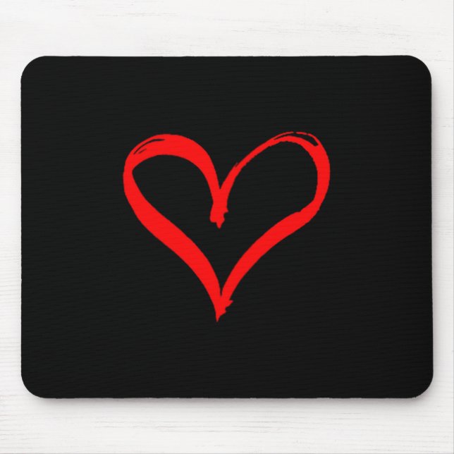 Women's Red Heart Funny Cute Design For Men Women  Mouse Pad (Front)