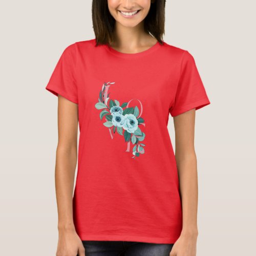 Womens Red Love T_Shirt Design 