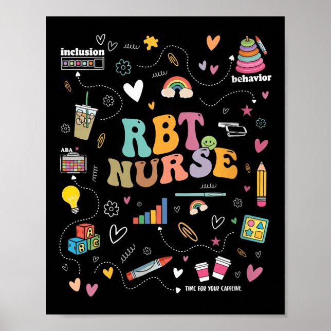 Womens Registered Behavior Technician Rbt Behavior Poster (Front)