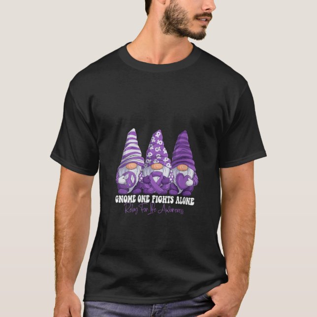 Womens Relay For Life Awareness Month Purple Ribbo T-Shirt (Front)
