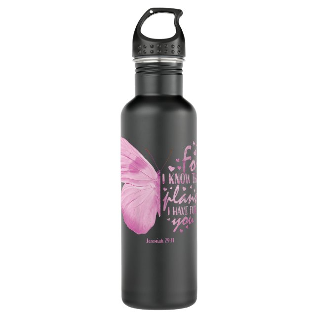 Womens Religious Gifts Mom Women Christian Bible V Stainless Steel Water Bottle (Front)