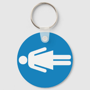 Women's Restroom Highway Sign Keychain