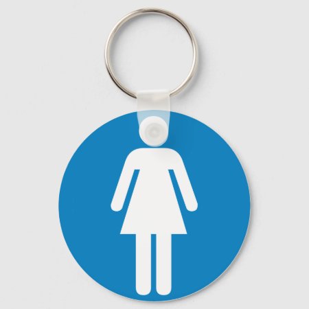Women's Restroom Highway Sign Keychain