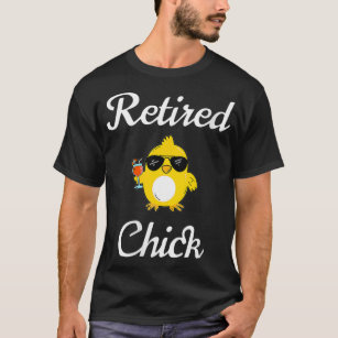 Womens Retired Chick Funny Retirement Party VNeck  T-Shirt