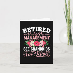 Womens Retired Under New Management See Grandkids  Card