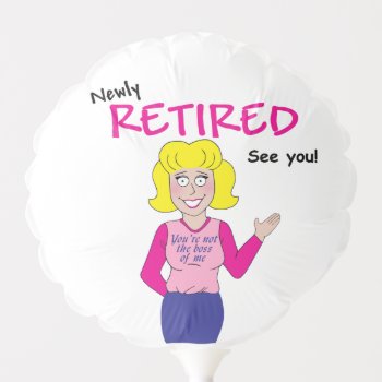 Women's Retirement Balloon by Xuxario at Zazzle