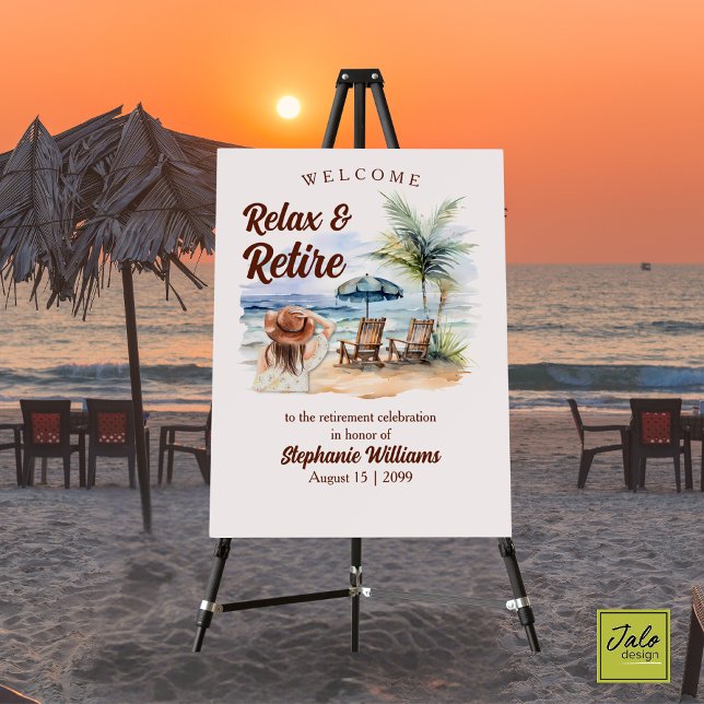 Women's Retirement Beach Chair Themed Party Foam Board (Creator Uploaded)