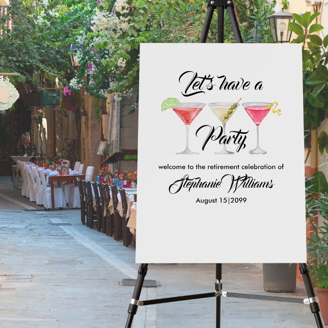 Women's retirement cocktail summer party foam board (Creator Uploaded)