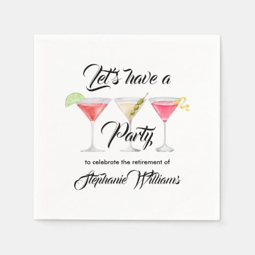 Women's retirement cocktail summer party