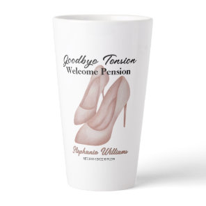 Women's Retirement Goodbye Tension Office Heels Latte Mug