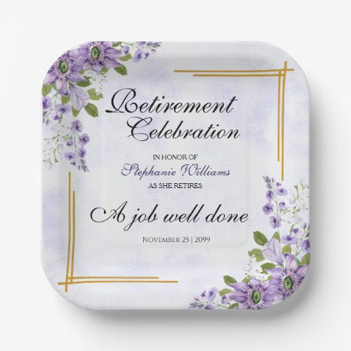 Womens Retirement Party Floral Classic Elegant