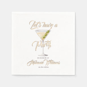 Women's Retirement Summer Cocktail Party Napkins