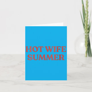 Womens Retro Aesthetic Hot Wife Summer V-Neck Card