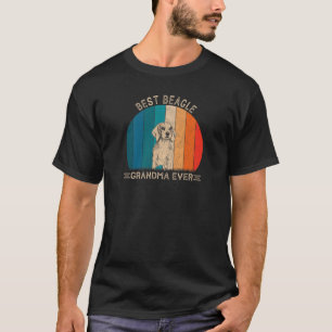 Womens Retro Beagle Dog Design For Grandma Funny M T-Shirt