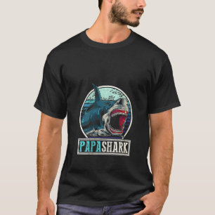 Womens Retro Dad Ocean Animal Family Dad Predator T-Shirt