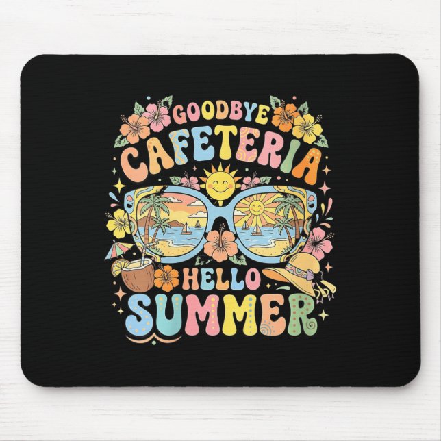 Women's retro goodbye cafeteria hello summer beach mouse pad (Front)